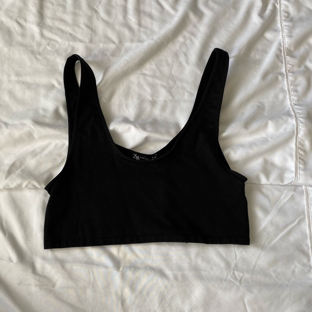 Zara Black Crop Tank